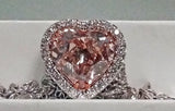 7.33ct PINK DIAMOND Heart Shape Necklace 18kt JEWELFORME BLUE GIA CERTIFIED