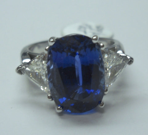 3.64ct Sapphire Diamond Engagement Ring 18kt White Gold JEWELFORME BLUEE