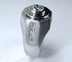 3.01ct Round Diamond Engagement Ring 18kt white Gold Anniversary Gift JEWELFORME BLUE