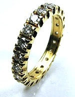 2.42ct Round Diamonds Eternity Wedding Ring 18kt Yellow gold JEWELFORME BLUE