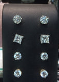 1.40ct Diamond Earrings studs 18kt white Gold JEWELFORME BLUE 900,000 GIA EGL certified diamonds