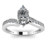 1.15ct Marquise Engagement Ring 1.15ct Marquise cut Diamond Engagement Ring 18kt JEWELFORME BLUE