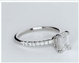 GIA certified 1.76ct Emerald cut diamond Engagement Ring I-VVS2 Platinum JEWELFORME BLUE 900,000 GIA CERTIFIED diamonds