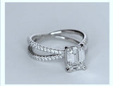 4.61ct Emerald cut diamond Engagement Ring GIA certified E-VS1 Platinum JEWELFORME BLUE 900,000 GIA CERTIFIED diamonds