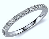 0.30ct Round Diamond Wedding Ring 18kt White Gold Stack ring JEWELFORME BLUE