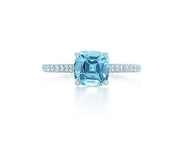 2.01ct F-VS2 Cushion Diamond Diamond GIA certified Platinum Legacy setting JEWELFORME BLUE