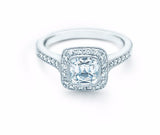 2.62ct Cushion Diamond Engagement Ring 18kt White gold  JEWELFORME BLUE GIA certified Pay #1