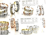 Floral Wedding Ring-Band 14kt & 18kt Pink Gold JEWELFORME BLUE M909