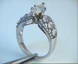 2.10ct MARQUISE DIAMOND ENGAGEMENT RING 18KT WHITE JEWELFORME BLUE