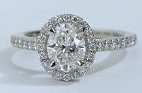 2.05ct F-SI2 Oval Diamond Engagement Ring 18kt JEWELFORME BLUE 900,000 GIA certified diamonds