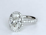 1.32ct F-SI1 Oval Diamond Engagement Ring GIA certified 18kt gold Gold