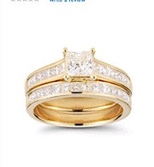 3.02ct H-SI1 GIA Princess Diamond Engagement Ring 18kt GIA certified JEWELFORME BLUE