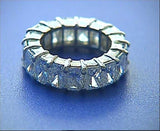 7.10ct Radiant Cut Diamond Eternity Ring JEWELFORME BLUE