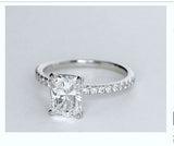 1.26ct Radiant Cut Diamond Engagement Ring H-Si1  BLUERIVER4747 GIA certified
