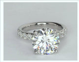 5.82ct G-VS2 Platinum Round Diamond Engagement Ring JEWELFORME BLUE GIA certified