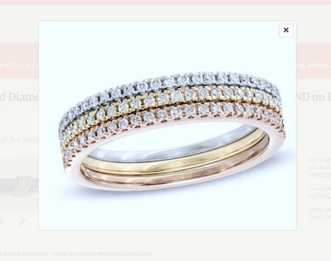 1.40ct Round Diamond Wedding Ring 18kt White Gold JEWELFORME BLUE Stack rings