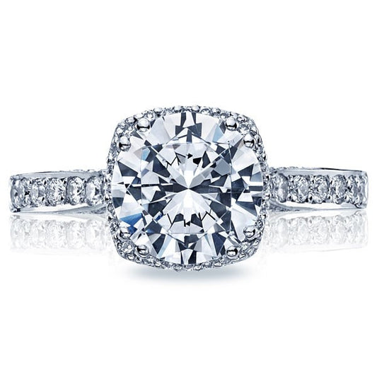 5.40ct G-VS1 18kt White Gold Halo Round Diamond Engagement Ring Tacori JEWELFIRME BLUE