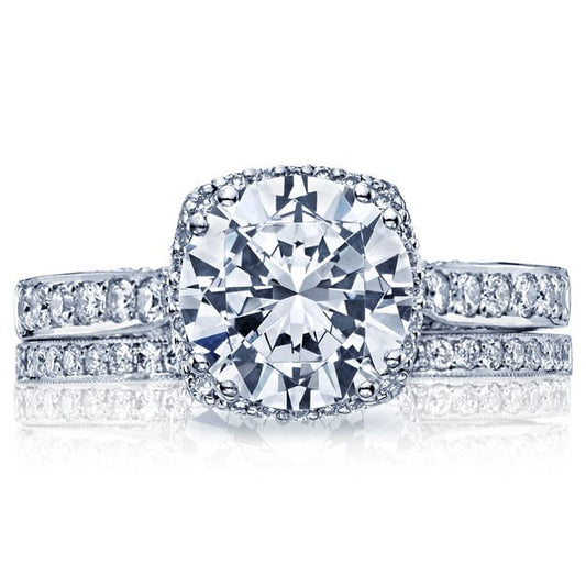 2.42ct I-VS2 18kt White Gold Halo Round Diamond Engagement Ring Tacori JEWELFIRME BLUE GIA certified