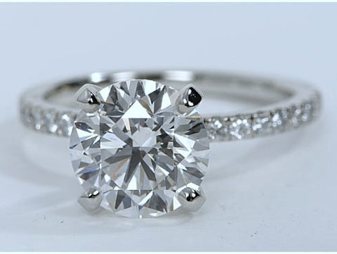 5.26ct G-VS1 Round Diamond Engagement Ring Round Diamond Platinum JEWELFORME BLUE EGL certified