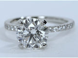 1.66ct G-SI1 Platinum Round Diamond Engagement Ring EGL certified