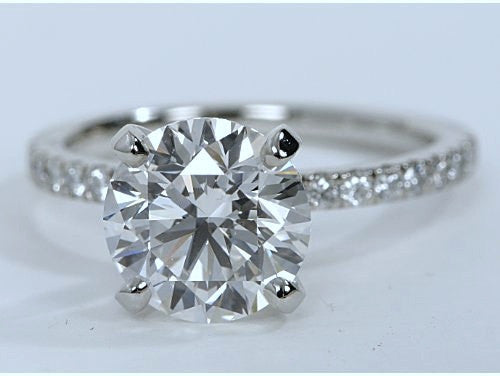 1.32ct G-SI1 Platinum Round Diamond Engagement Ring EGL certified