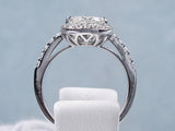4.70ct Pear Shape Moissanite Diamond Engagement Ring 18kt White Gold JEWELFORME BLUE