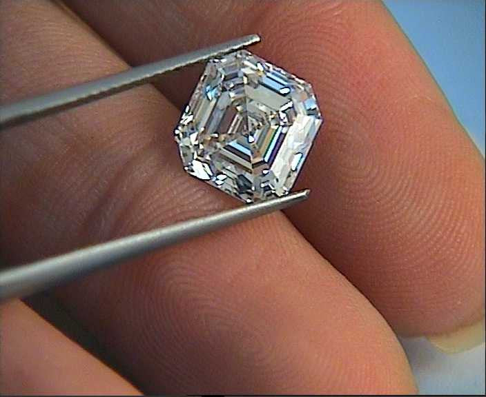 Loose Diamond Asscher 4.01ct G-VS1 GIA certified Engagement  JEWELFORME BLUE