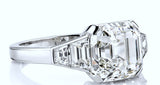 3.44ct H-VS1 Platinum Asscher Diamond Engagement Ring Bridal Anniversary Birthday Gift GIA certified
