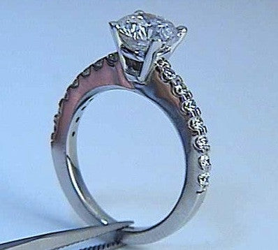 1.75ct G-SI2 Platinum Round Diamond Engagement Ring JEWELFORME BLUE