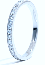 0.30ct Eternity Ring Round Diamonds PLATINUM JEWELFORME BLUE Stack Rings