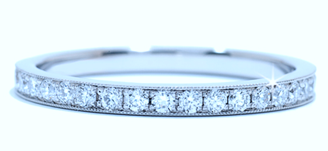 0.30ct Eternity Ring Round Diamonds White Gold 18kt White JEWELFORME BLUE Stack Ring