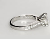 0.25ct G-VS Platinum Round Diamond Engagement Ring setting JEWELFORME BLUE