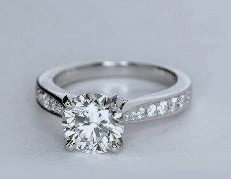 1.48ct I-SI1 GIA Platinum Round Diamond Engagement Ring JEWELFORME BLUE  EGL cert