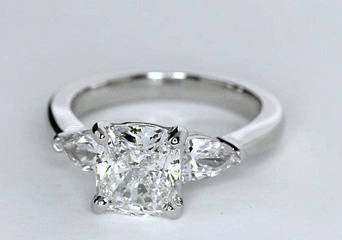 2.53ct Cushion Diamond Engagement Ring  Platinum JEWELFORME BLUE GIA certified