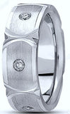 0.26ct Round Diamond Men's Wedding Ring Palladium