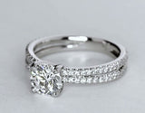 1.40ct H-VS1 Platinum Round Diamond Engagement Ring GIA certified JEWELFORME BLUE
