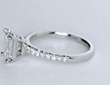 1.25ct Emerald cut diamond Engagement Ring GIA certified J-VS2 Platinum JEWELFORME BLUE 900,000 GIA CERTIFIED diamonds