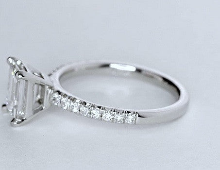 2.01ct Emerald cut diamond Engagement Ring GIA certified I-VS1 Platinum JEWELFORME BLUE 900,000 GIA CERTIFIED diamonds