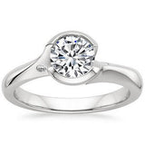 1.09ct G-SI1 Round Diamond Engagement Ring 18kt White Gold Fine Jewelry  Any Shape Any Size Birthday Anniversary Bridal Gift