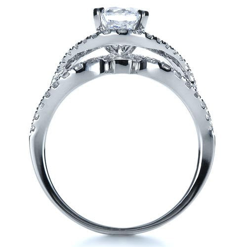 1.82ct F-VS1 Round Diamond Halo Engagement Ring Platinum JEWELFORME BLUE