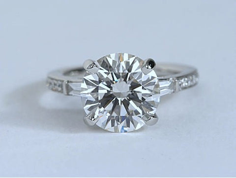2.40ct G-VS2 Round Diamond Engagement Ring GIA certified JEWELFORME BLUE 900,000 GIA EGL Platinum