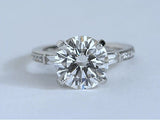 3.42ct E-SI1 Round Diamond Engagement Ring GIA certified JEWELFORME BLUE 900,000 GIA EGL Platinum