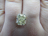 3.93ct Radiant Fancy Yellow Diamond Engagement Ring 18kt GIA CERTIFIED JEWELFORME BLUE