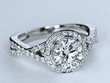1.44ct G-VS1 Platinum Round Diamond Engagement Ring  EGL certificate  JEWELFORME BLUE