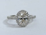 1.33ct I-SI2 Oval Diamond Engagement Ring GIA certified 18kt JEWELFORME BLUE