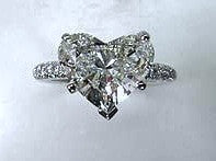 2.35ct Heart Shape Diamond Engagement Ring 900,000 GIA certified 18kt white Gold JEWELFORME BLUE