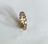 3.75ct 18kt White Gold Round cut Diamond Eternity ring Genuine Diamonds Size 6.75 1/5ct each