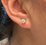 Platinum Diamonds 1.98ct G VS Round Cut Diamond Studs Earrings Screw Backs Platinum