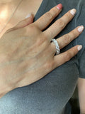 Platinum Ring 4.15ct cut Diamond Wedding Eternity ring band Genuine Diamonds Size 6.5 Engagement gift
