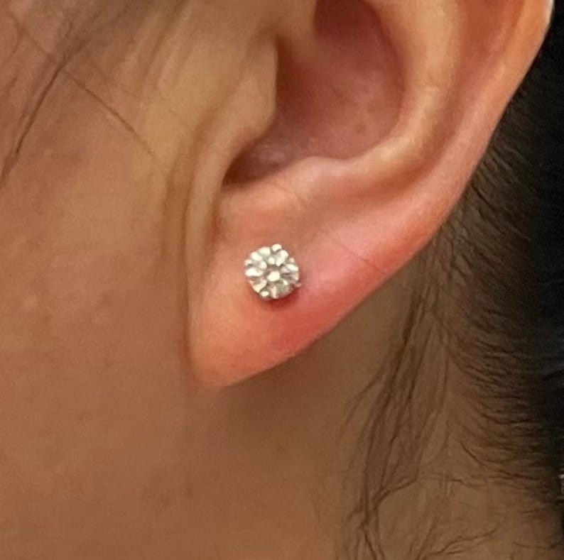 Platinum Diamonds 2.00ct G VS Round Cut Diamond Studs Earrings Screw Backs Platinum